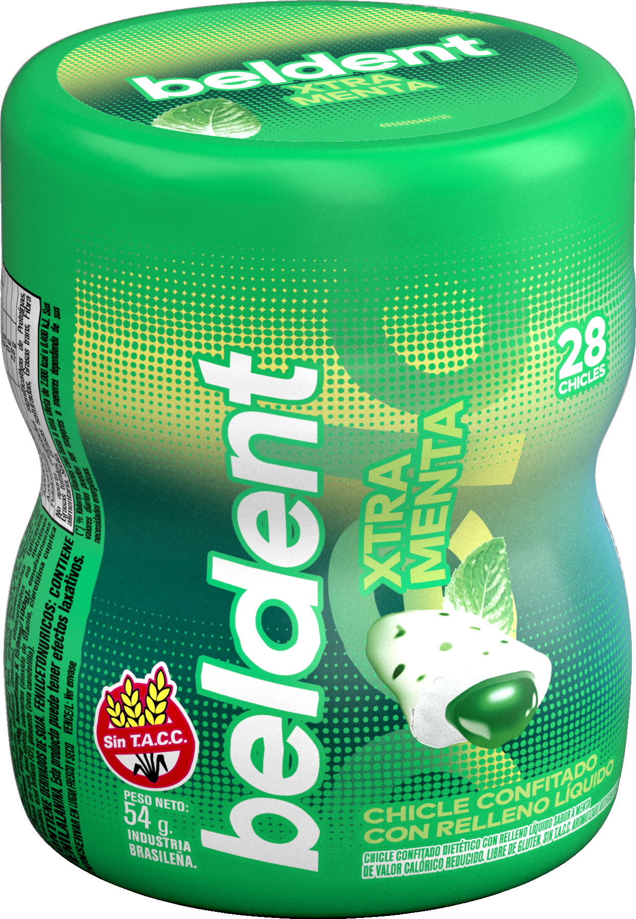 Beldent Botella Xtra Menta 28 chicles - Nerilan Uruguay